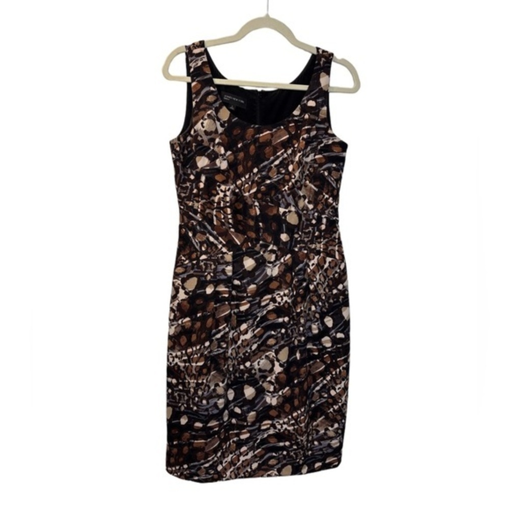 ⭐️ Jones New York Brown and Black Patterned Dress - size 6